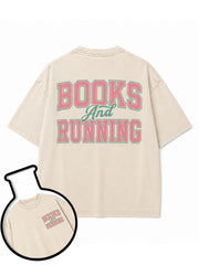 BOOKS And RUNNING Washed T-Shirt