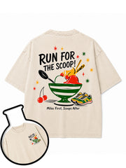 RUN FOR THE SCOOP Washed T-Shirt