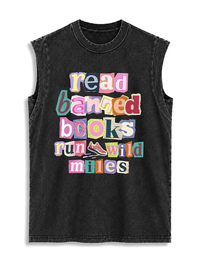 read banned books run wild miles Vintage Washed Cotton Tank Top