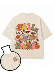 FALL IN LOVE WITH RUNNING Washed T-Shirt