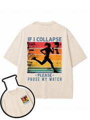 If Collapse Pause Watch Washed T-Shirt