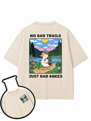 NO BAD TRAILS JUST BAD KNEES Washed T-Shirt