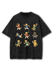 Golden Retriever Baseball Washed T-Shirt
