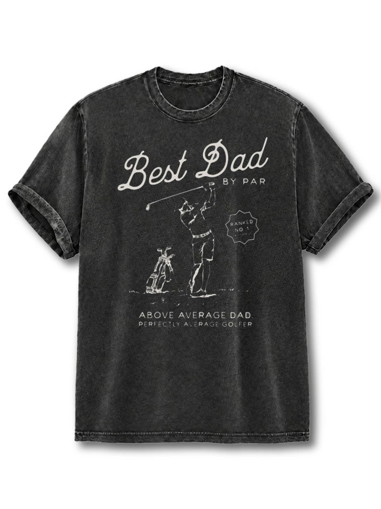 Best Dad By Par Washed T-Shirt