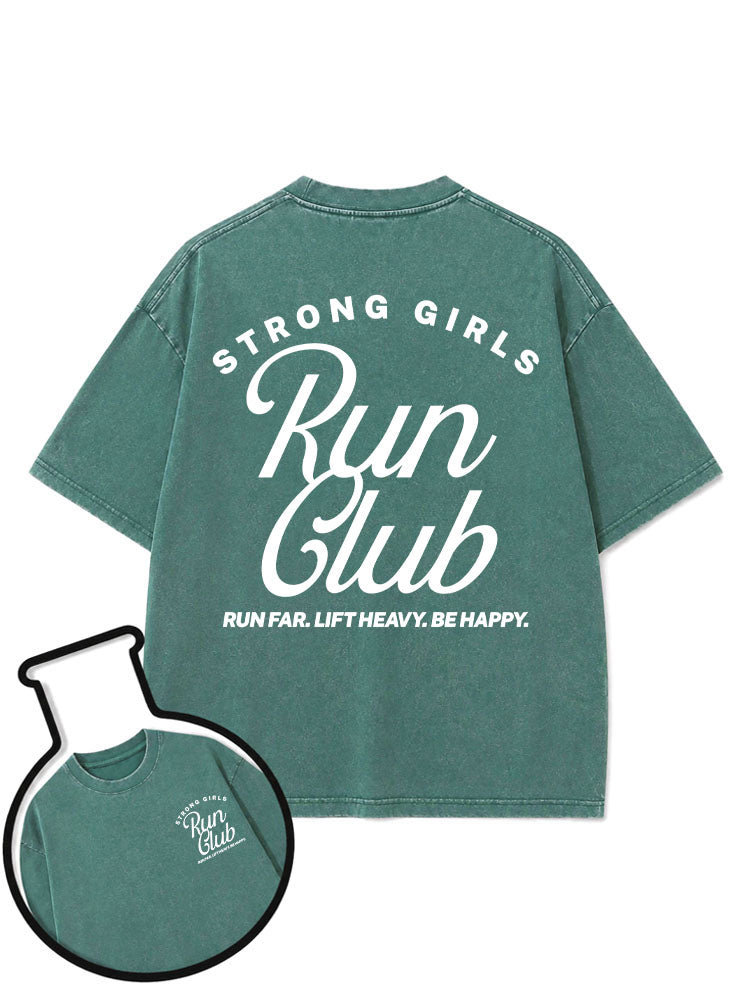 STRONG GIRLS Run Club Washed T-Shirt
