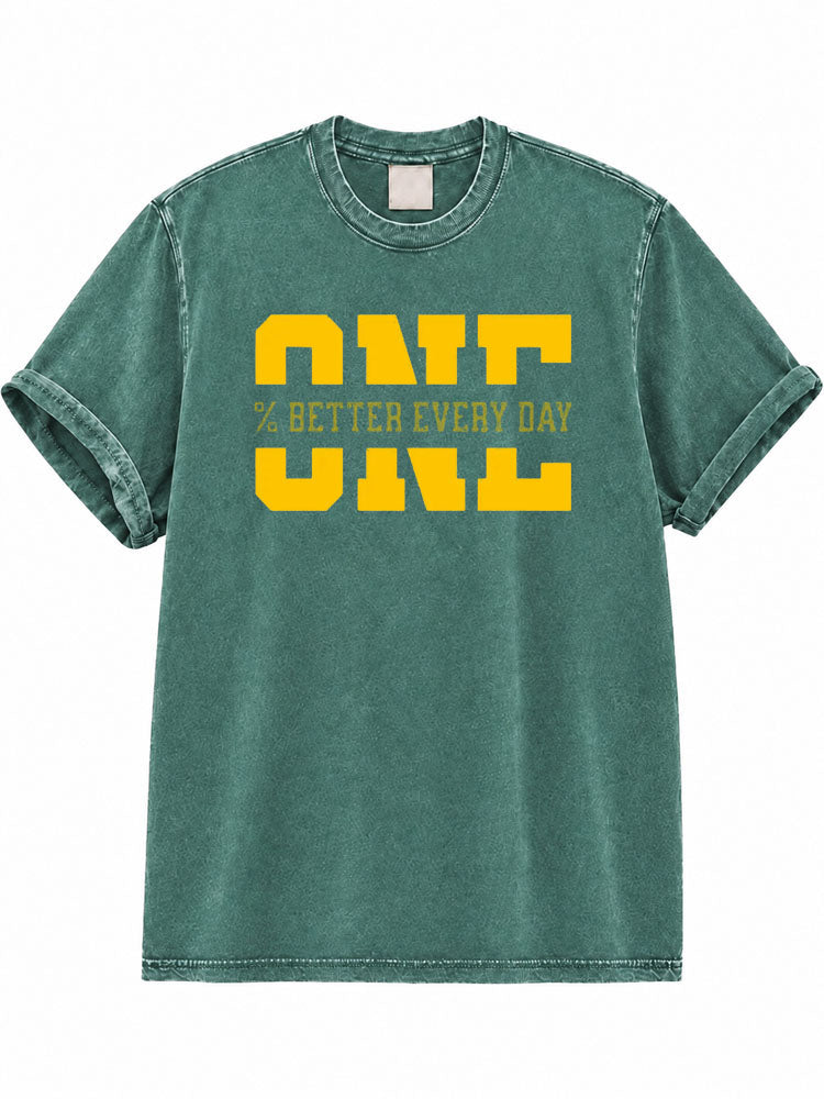 One Percent Better Every Day Washed T-Shirt