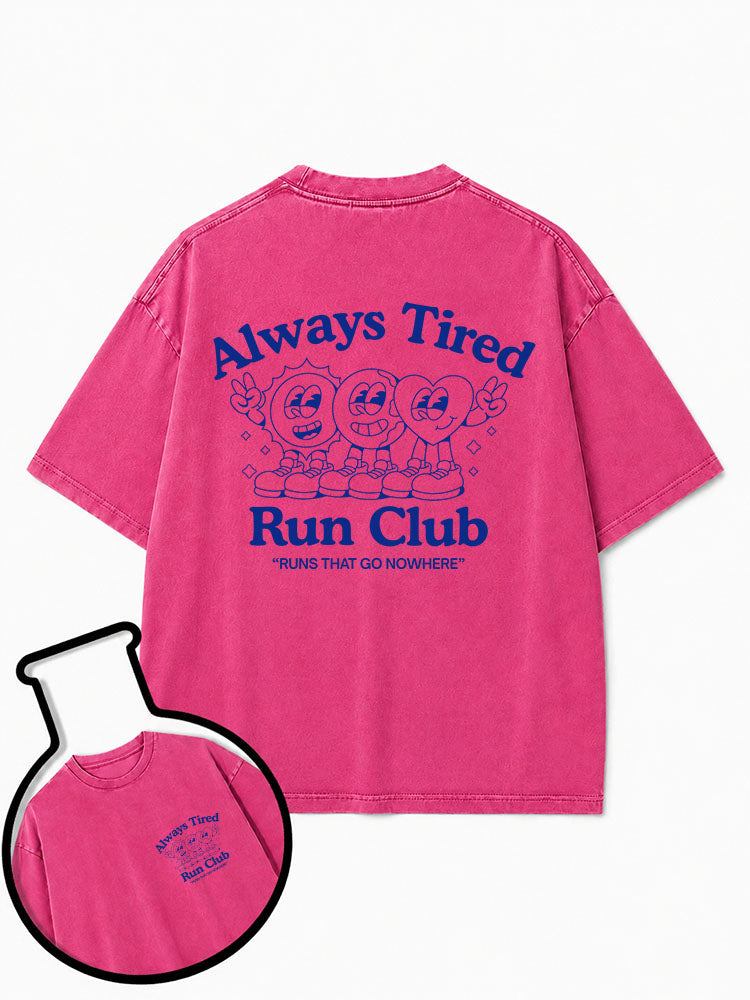 Always Tired Run Club Washed T-Shirt
