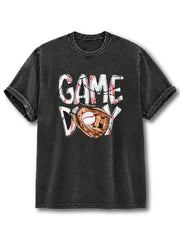 Baseball Game Day Washed T-Shirt