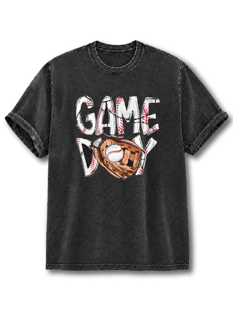 Baseball Game Day Washed T-Shirt