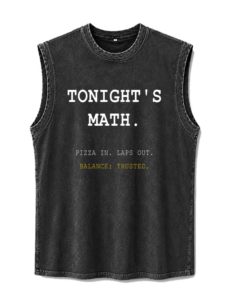 Tonight's Math Washed Tank Top