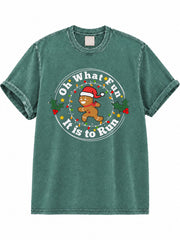 Oh What Fun It Is to Run Washed T-Shirt