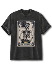 Running Tarot Card Washed T-Shirt