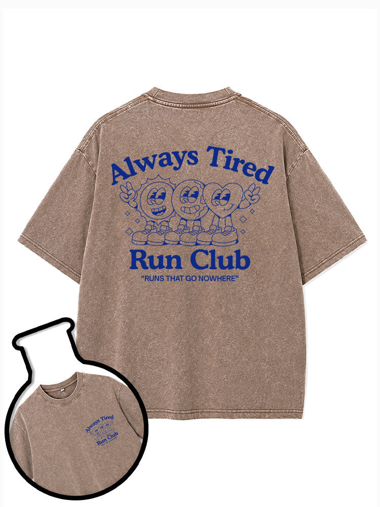 Always Tired Run Club Washed T-Shirt