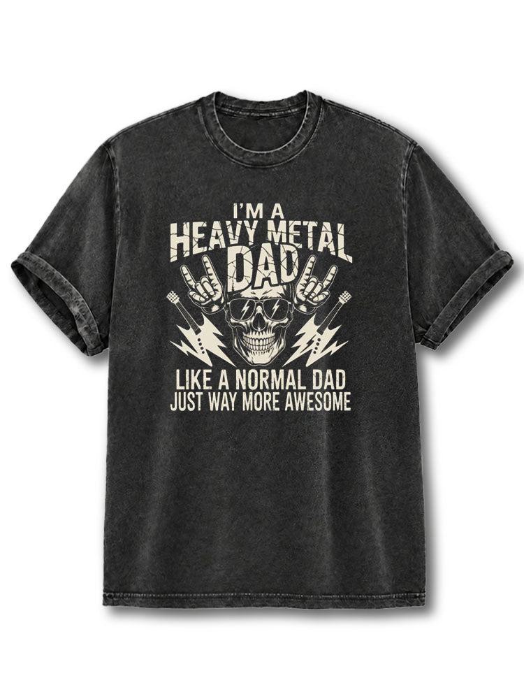 Heavy Metal Dad Washed T-Shirt