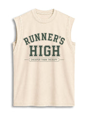 RUNNER'S HIGH Vintage Washed Cotton Tank Top