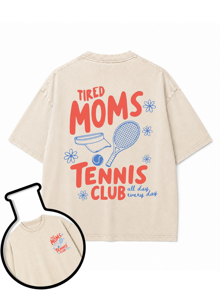 TIRED MOMS TENNIS CLUB Washed T-Shirt