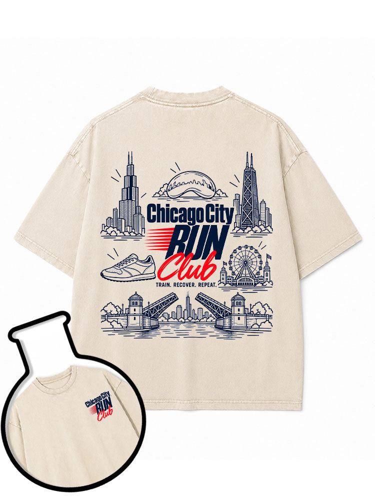 Chicago City RUN Club Washed T-Shirt