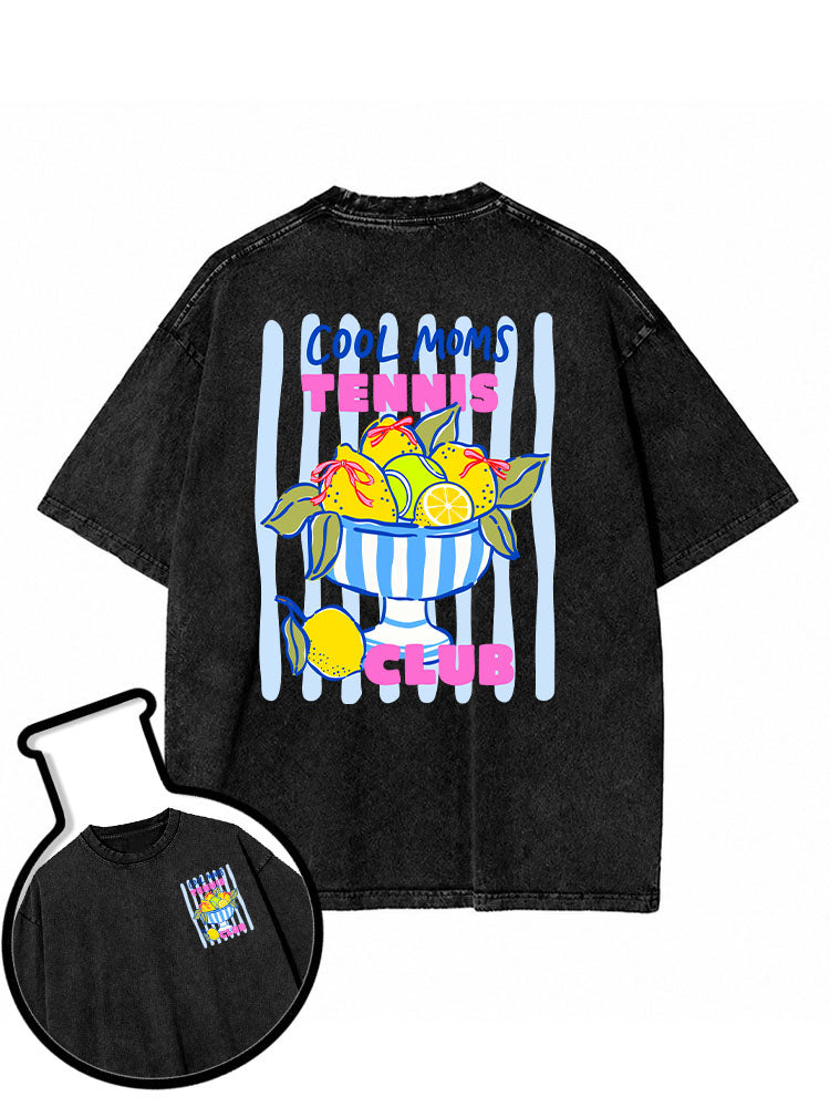 cool moms tennis club Washed T-Shirt