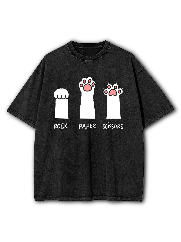 Rock Paper Scissors Washed T-Shirt