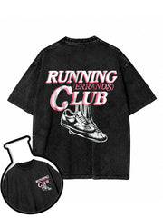 RUNNING (ERRANDS) CLUB Washed T-Shirt
