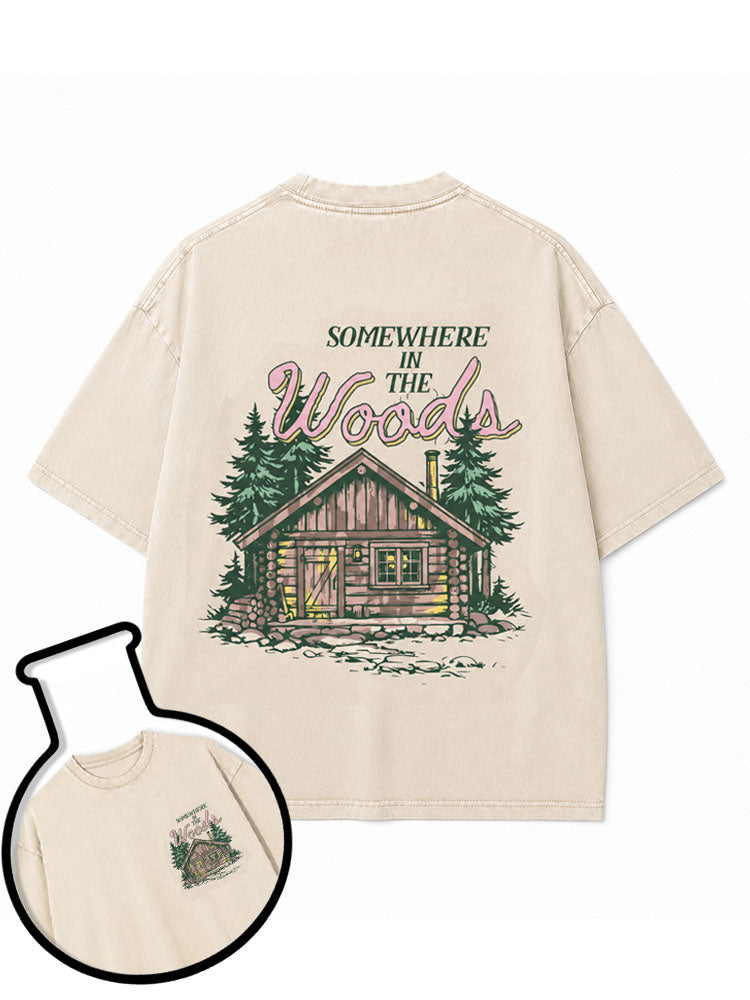 Somewhere In The Woods Washed T-Shirt