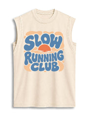 Slow Running Club Vintage Washed Cotton Tank Top