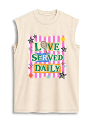 LOVE SERVED DAILY Vintage Washed Cotton Tank Top