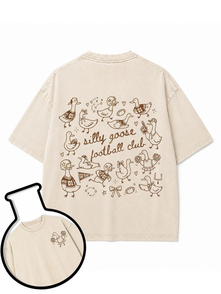 silly goose football club Washed T-Shirt