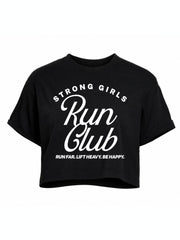 STRONG GIRLS Run Club Crop Tops