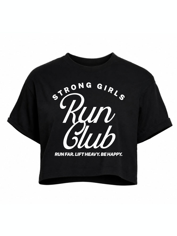 STRONG GIRLS Run Club Crop Tops