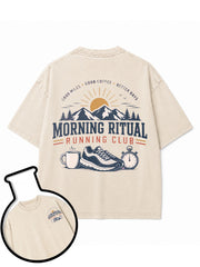 MORNING RITUAL RUNNING CLUB Washed T-Shirt