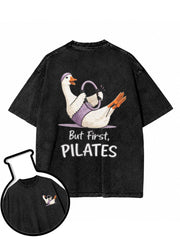 But First PILATES Washed T-Shirt