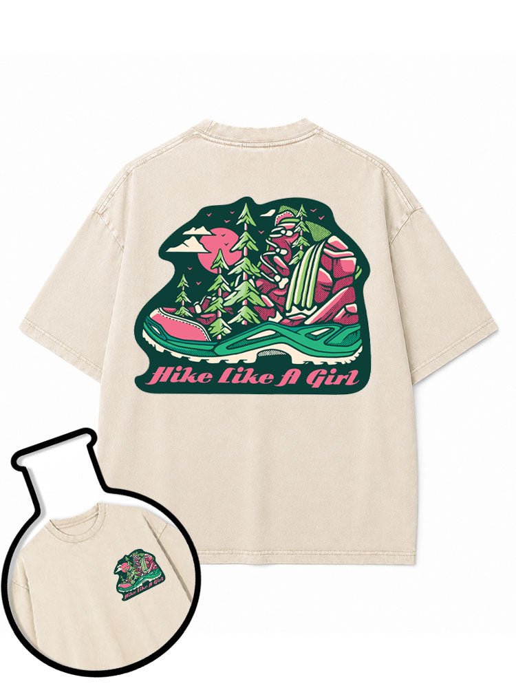 Hike Like A Girl Washed T-Shirt