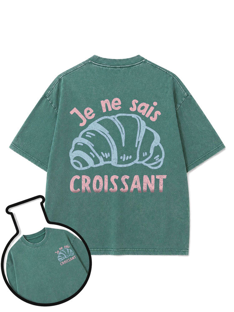 Je ne sais CROISSANT Washed T-Shirt