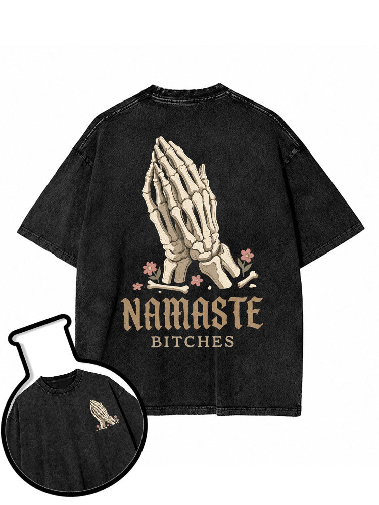NAMASTE BITCHES Washed T-Shirt