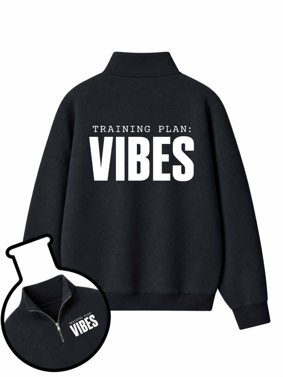 Training Plan Vibes Half-Zip Fleece Pullover