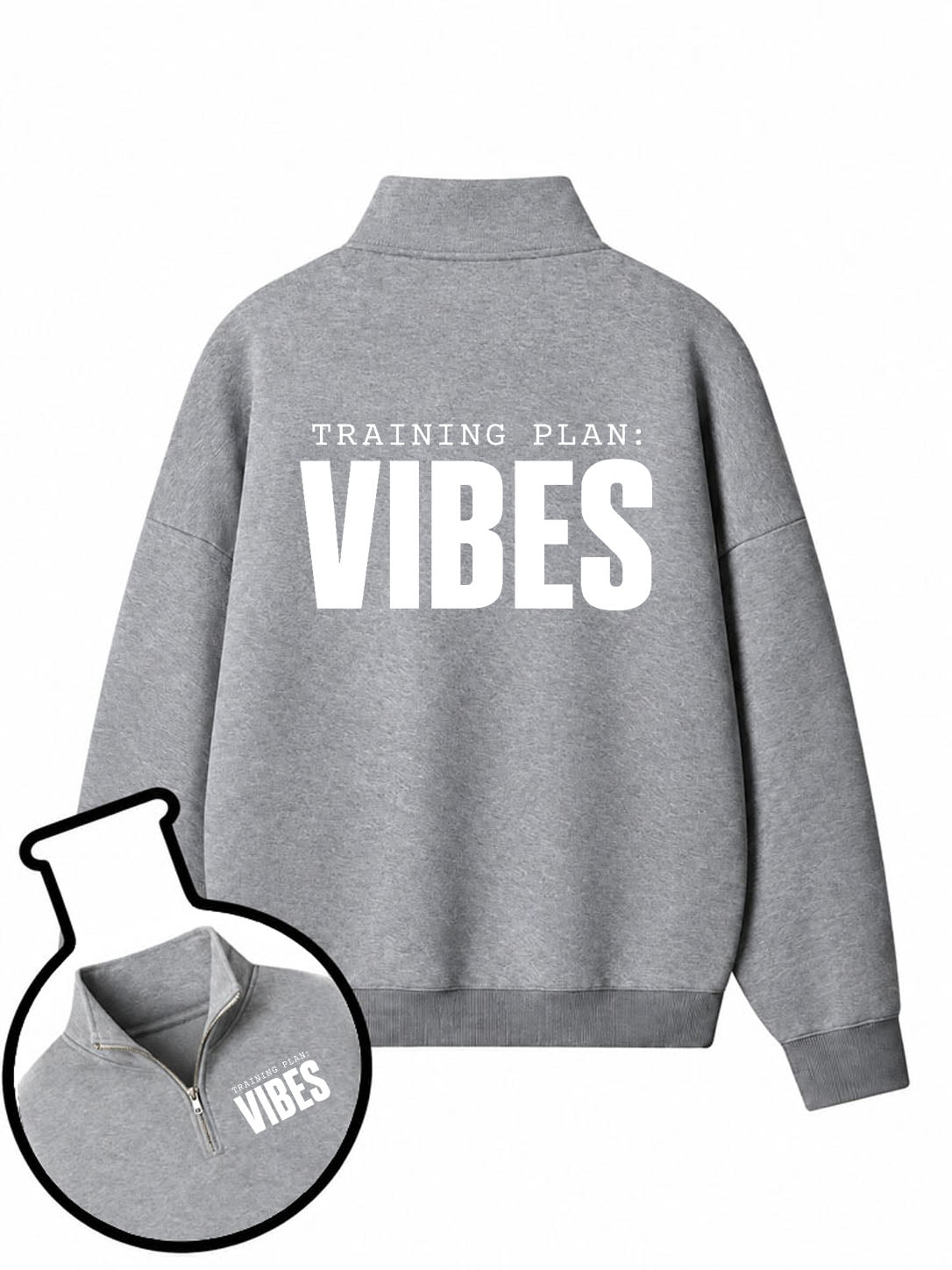 Training Plan Vibes Half-Zip Fleece Pullover