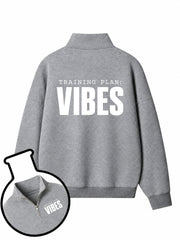 Training Plan Vibes Half-Zip Fleece Pullover