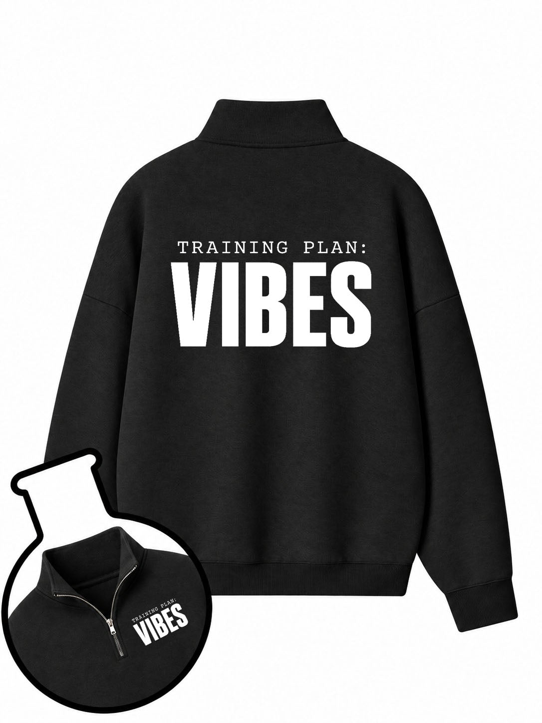 Training Plan Vibes Half-Zip Fleece Pullover