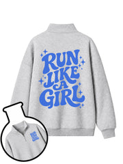 Run Like A Girl Half-Zip Fleece Pullover