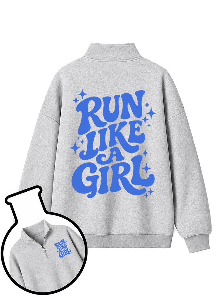 Run Like A Girl Half-Zip Fleece Pullover