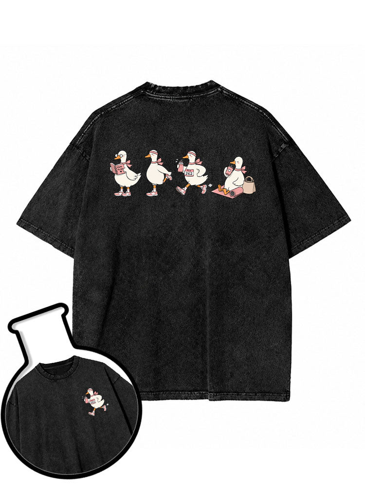 SILLY GOOSE Running Club Washed T-Shirt