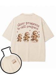 slow progress is still progress Washed T-Shirt