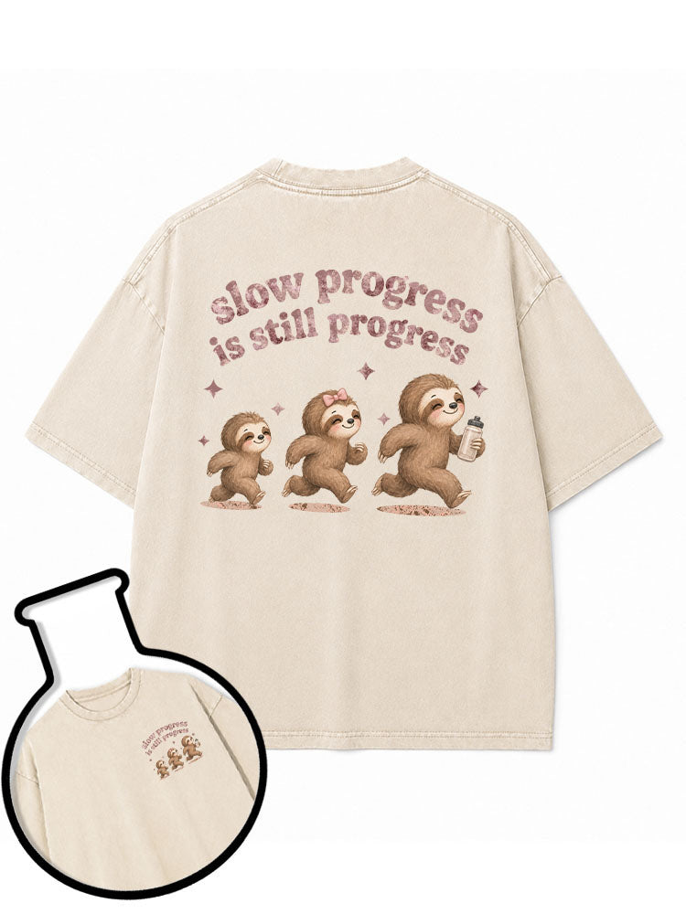 slow progress is still progress Washed T-Shirt