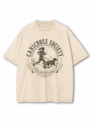 Where Paws Meet Pavement Washed T-Shirt