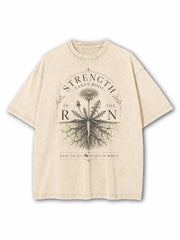 Strength Takes Roots In The Run Washed T-Shirt