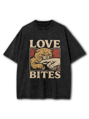 Love Bites Grumpy Cat Washed T-Shirt