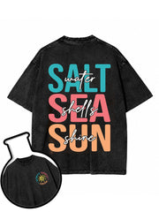 Salt Water Seashells Sunshine Washed T-Shirt