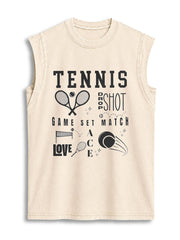 TENNIS LOVER Vintage Washed Cotton Tank Top
