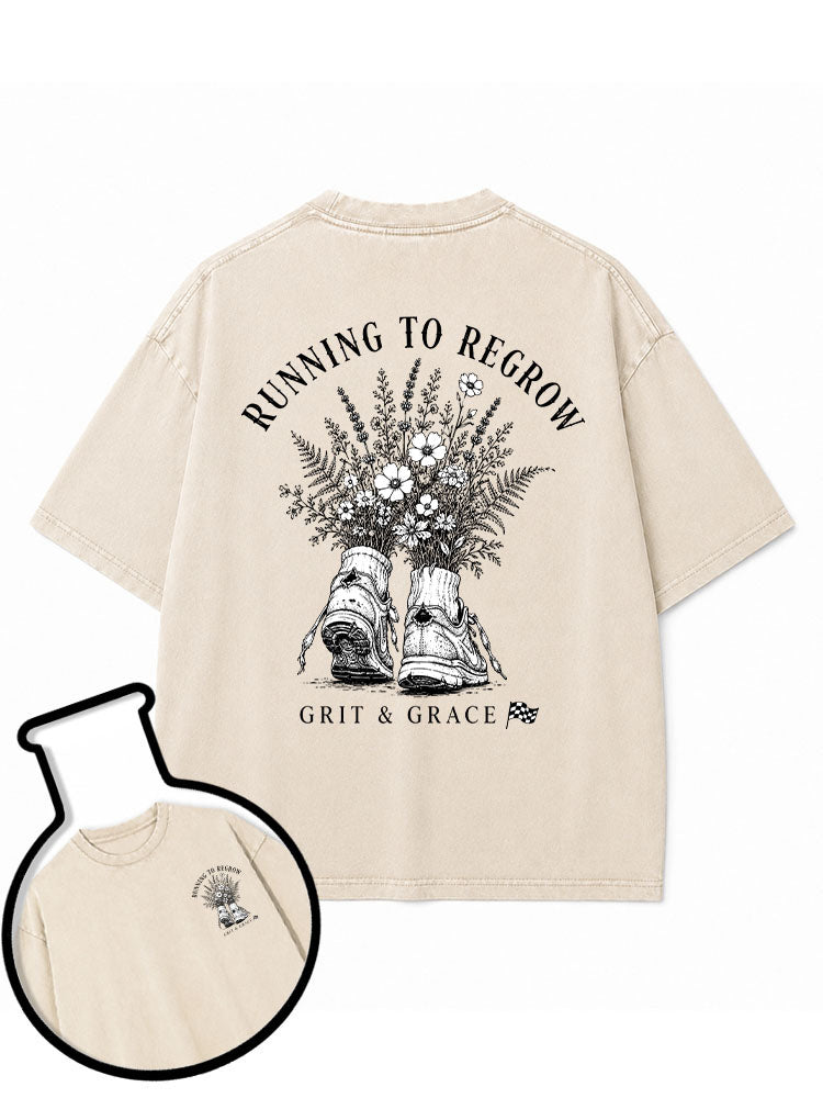 Running To Regrow Washed T-Shirt